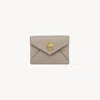 Chloé Porte-cartes Envelope En Cuir Grainé Femme Gris Taille Onesize 100% Peau De Chèvre In Grey