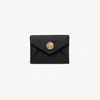 Chloé Porte-cartes Envelope En Cuir Grainé Femme Noir Taille Onesize 100% Peau De Chèvre In Black