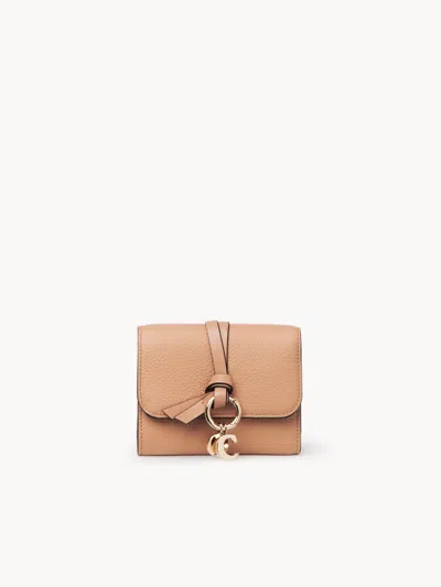 Chloé Alphabet Small Tri-fold In Brown