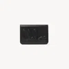 Chloé Portefeuille Compact C  En Cuir Brillant Femme Noir Taille Onesize 100% Cuir De Veau In Black