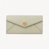 Chloé Portefeuille Long À Rabat Envelope En Cuir Grainé Femme Beige Taille Onesize 100% Peau De Chèvre In Beige