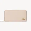 Chloé Portefeuille Long Zippé  Iconic En Cuir Brillant Femme Rose Taille Onesize 100% Cuir De Veau In Pink