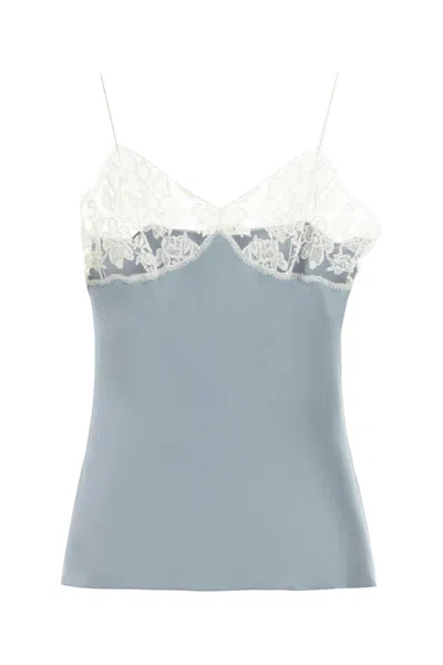 CHLOÉ POWDER BLUE SATIN TANK TOP
