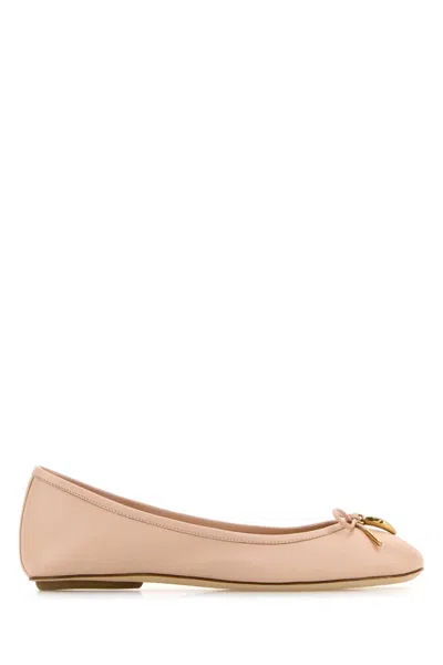 Chloé Powder Pink Leather Iris Ballerinas