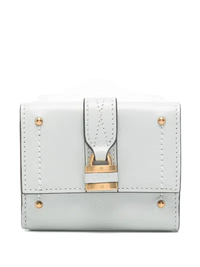 Chloé Powder Pink Leather Small Paddington Coin Purse In Gray