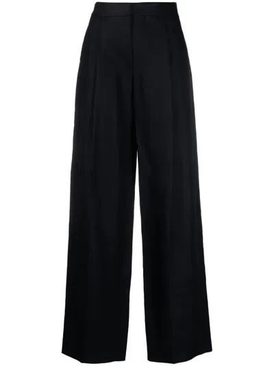 Chloé Pressed-crease Tailored Trousers In Black