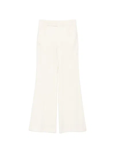 Chloé Pressed-crease Flared Trousers In Gray
