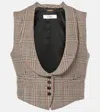 Chloé Prince Of Wales Wool-blend Waistcoat In Multicoloured