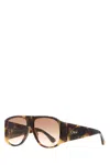 Chloé Teardrop Aviator Sunglasses Tortoiseshell Frame In Brown