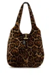 Chloé Printed Calf Hair Balloon Bucket Bag In Animal Print