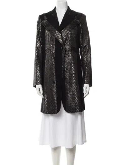 Pre-owned Chloé Printed Coat In Black