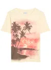 Chloé Graphic Illustration Crew Neck T-shirt In White