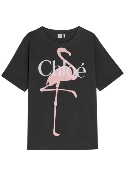 CHLOÉ CHLOE PRINTED COTTON T-SHIRT