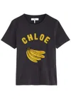 Chloé Navy Baby Fit Logo T-shirt In Navy
