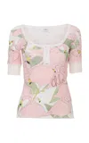 Chloé Printed Cotton Top In Multi