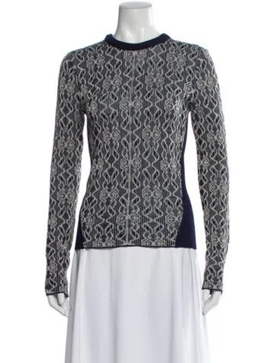 Pre-owned Chloé Printed Crew Neck Sweater