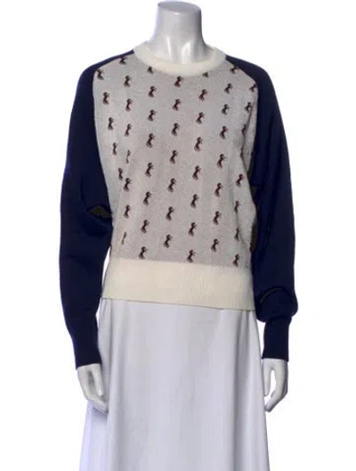 Pre-owned Chloé Printed Crew Neck Sweatshirt In Neutral