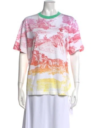 Pre-owned Chloé Printed Crew Neck T-shirt In Neutral