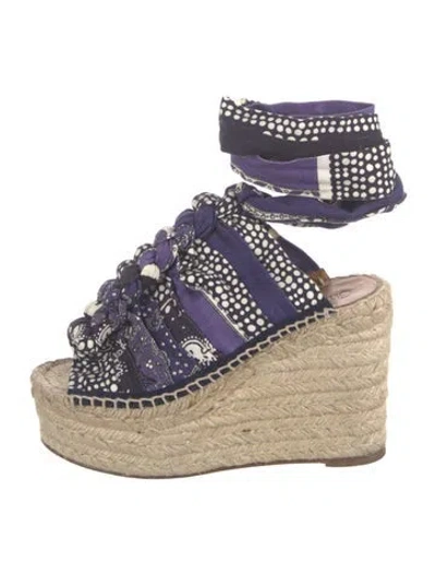 Pre-owned Chloé Printed Espadrilles In Purple