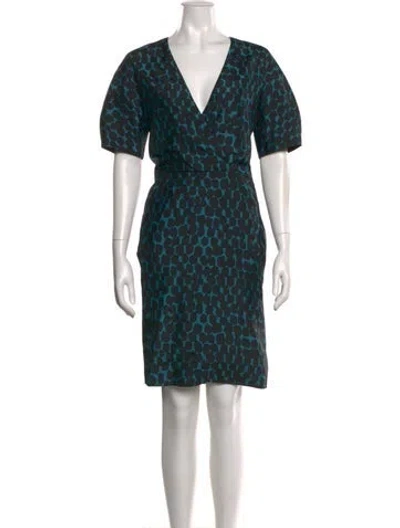 Pre-owned Chloé Printed Knee-length Dress In Black
