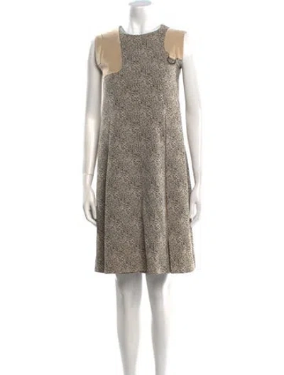 Pre-owned Chloé Printed Knee-length Dress In Neutral