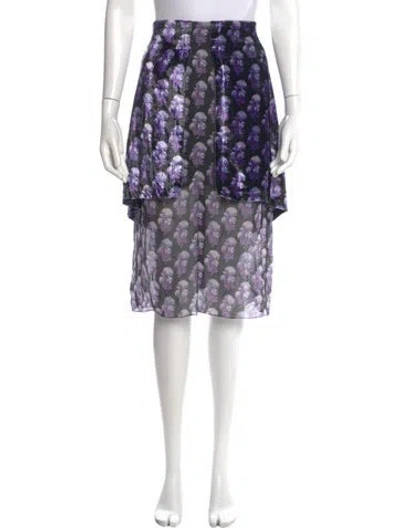 Pre-owned Chloé Printed Knee-length Skirt In Black