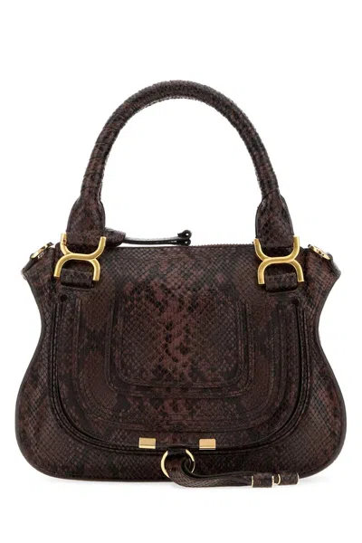 Chloé Printed Leather Small Marcie Shoulder Bag In Pattern