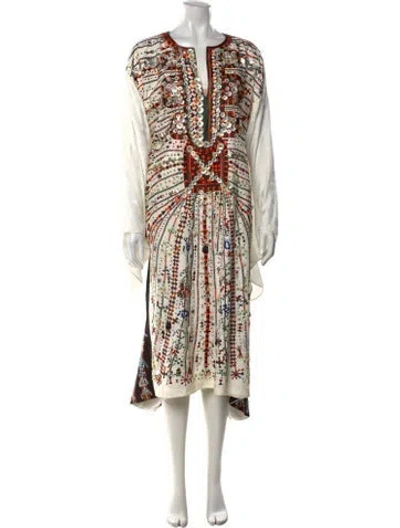 Pre-owned Chloé Printed Long Dress W/ Tags In Multi