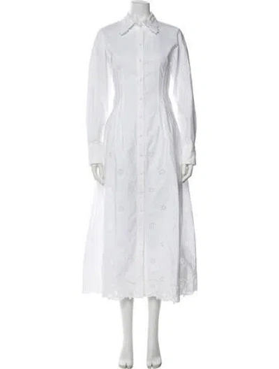 Pre-owned Chloé Printed Long Dress In White