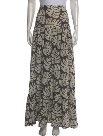 Pre-owned Chloé Printed Long Skirt In Gray