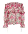 Chloé Printed Long-sleeved Cover-up In Pink