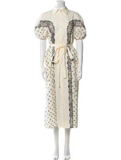 Pre-owned Chloé Printed Midi Length Dress In Neutral