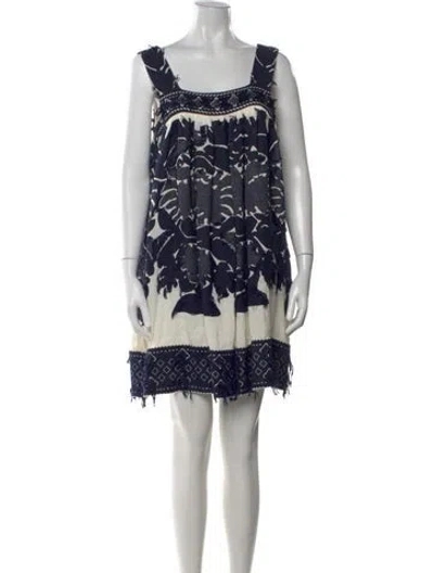 Pre-owned Chloé Printed Mini Dress In Blue