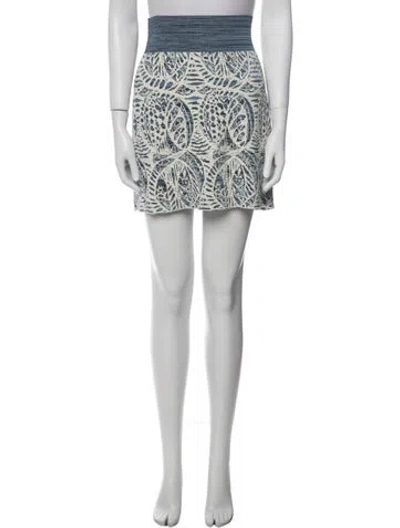 Pre-owned Chloé Printed Mini Skirt In Blue