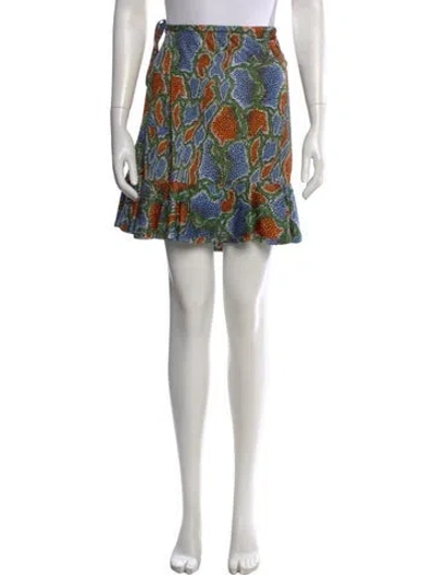 Pre-owned Chloé Printed Mini Skirt In Blue