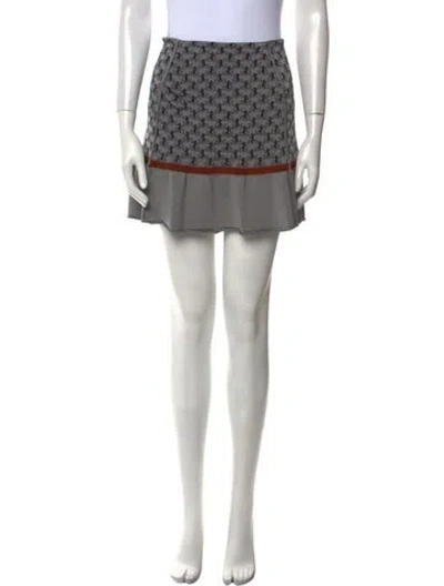 Pre-owned Chloé Printed Mini Skirt In Gray
