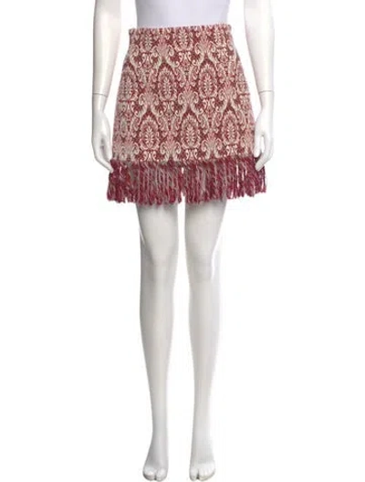 Pre-owned Chloé Printed Mini Skirt In Red