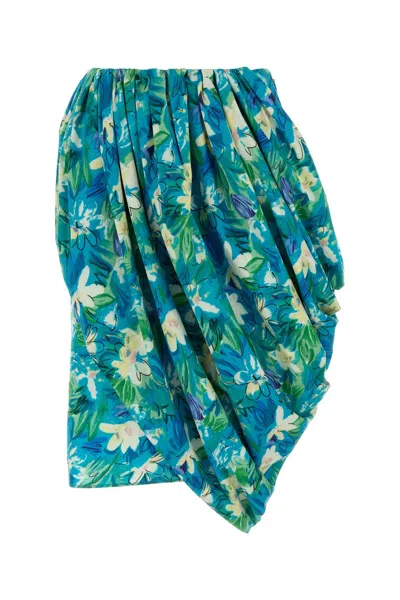 Chloé Printed Poplin Skirt In Multi