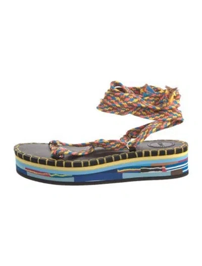 Pre-owned Chloé Printed Sandals W/ Tags In Yellow