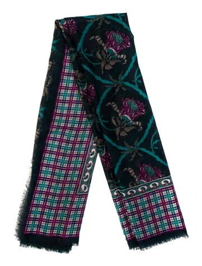Pre-owned Chloé Printed Scarf In Blue