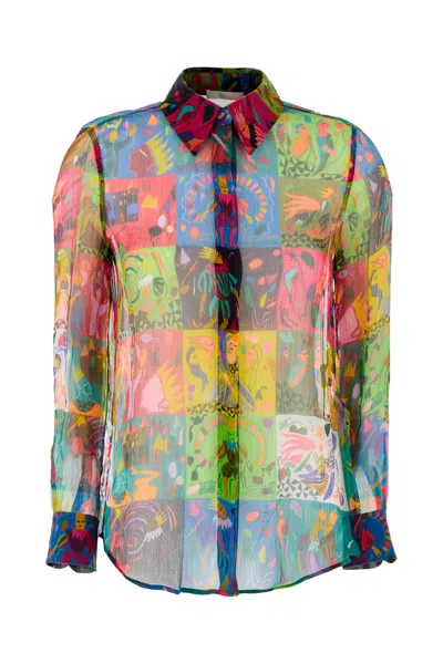 CHLOÉ PRINTED SILK BLOUSE