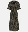 Chloé Robe Chemise Midi Femme Noir Taille 36 100% Soie In Black