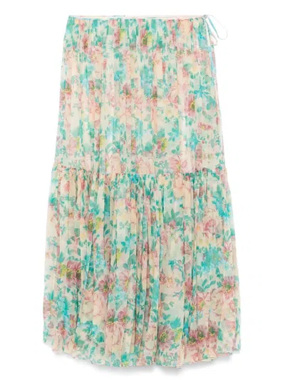 CHLOÉ CHLOÉ PRINTED SILK SKIRT