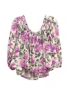 Chloé Printed Silk Top In Pink