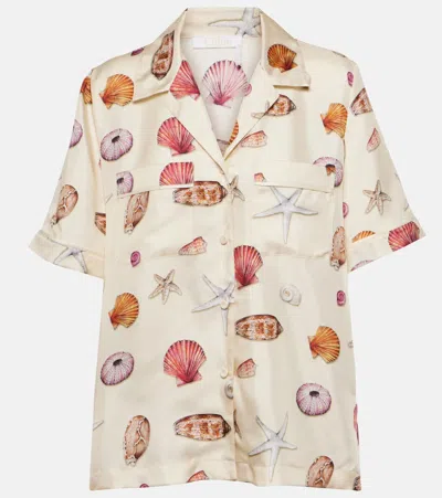 Chloé Printed Silk Twill Shirt In Multicoloured