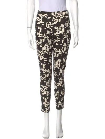 Pre-owned Chloé Printed Skinny Leg Pants In Gray