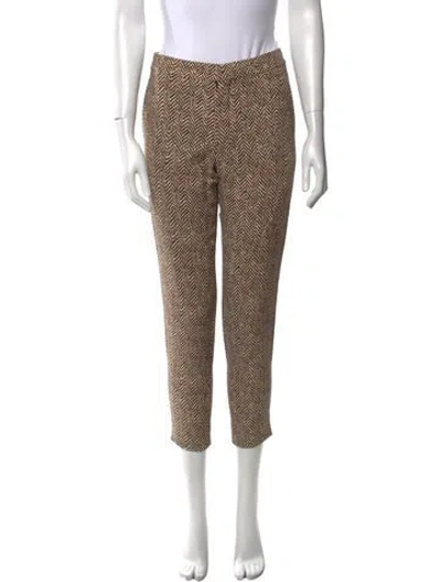 Pre-owned Chloé Printed Skinny Leg Pants In Neutral