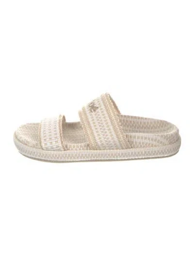 Pre-owned Chloé Printed Slides In Neutral