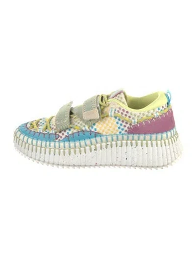 Pre-owned Chloé Printed Sneakers In Neutral