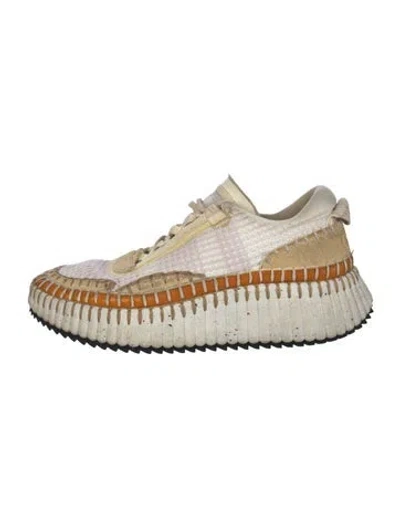 Pre-owned Chloé Printed Sneakers In Neutral
